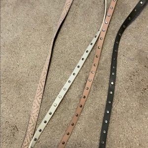 Group of 4 thin belts